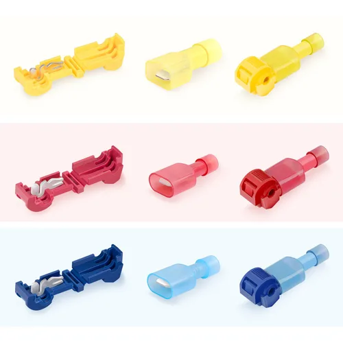 Miniatura 5 de Nilight - 50031R 240 unids/120 pares de terminales de cable de empalme T-Tap auto-pelacables con nailon totalmente aislado macho desconexiones