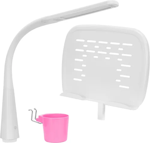 Miniatura 8 de Mount-It! Kit de accesorios para escritorio de niños de altura ajustable Incluye lámpara LED, estante para libros y portalápices, color gris