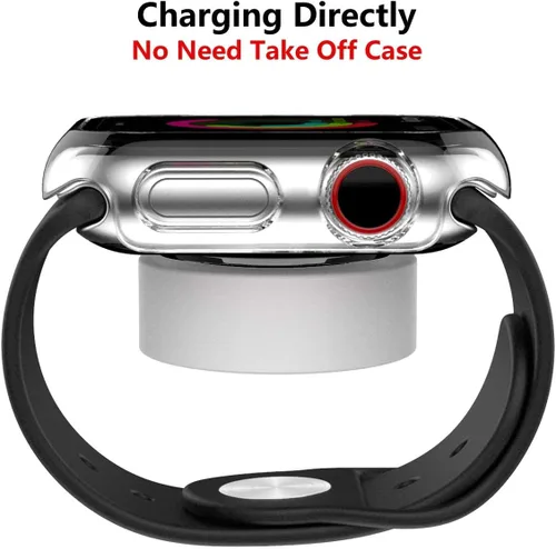 Miniatura 4 de Paquete de 2 fundas rígidas de 1.496 pulgadas para Apple Watch Series 3, 2, 1, 1.496 pulgadas, protector de pantalla de vidrio templado, cobertura