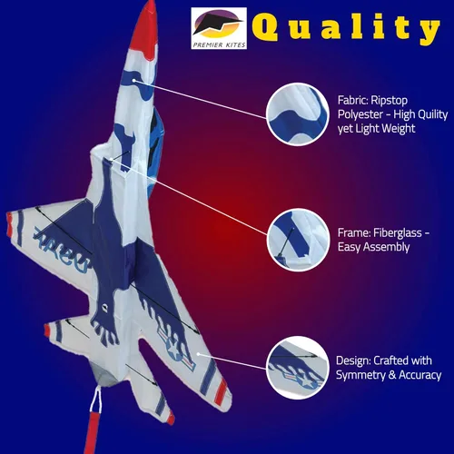 Miniatura 3 de Premier Kites Cometa Jet 3D - F16 Thunderbird