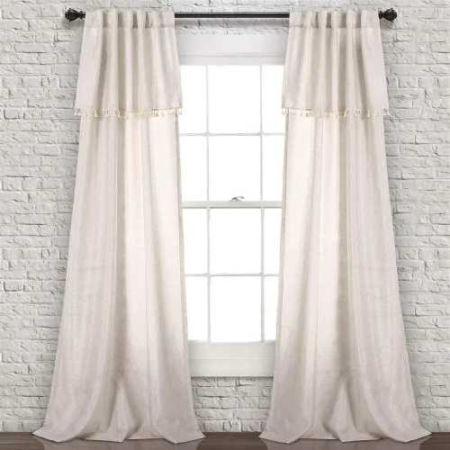 Miniatura 5 de Cortina de ventana con borlas de hiedra