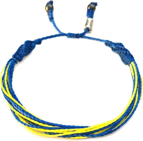 Miniatura 26 de Rumi Sumaq Pulseras de Orgullo y Bandera del País con Atadura de Tirón — Pulseras Macramé Trenzadas a Mano, Nudo de Pescado y Trenzadas Ajustables