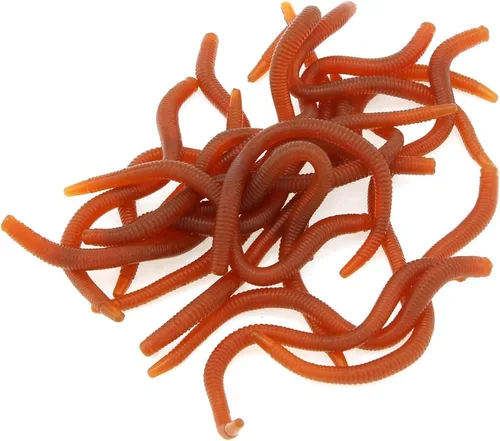 Miniatura 5 de 20pcs Bass Fishing Worms - Cebos y señuelos de plástico suave para pesca en agua dulce