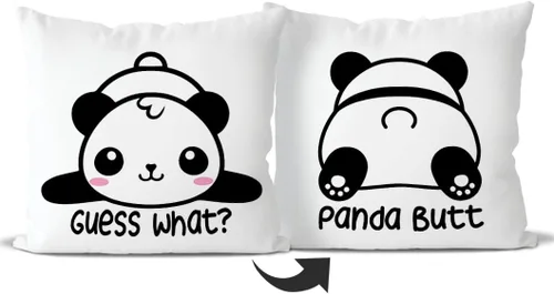 QIYUHOY Divertidas fundas de almohada de panda para cama, regalos de panda para niñas y niños, decoración relajante de esquina para el hogar,