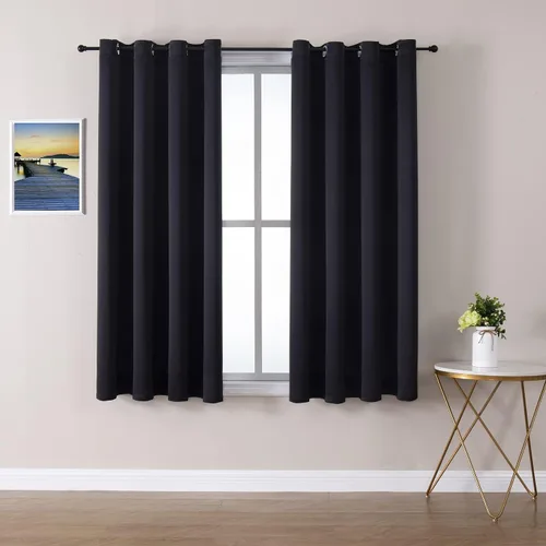 Miniatura 111 de ChrisDowa - Cortinas de cenefa pequeñas para cocina, cortinas cortas con ojales y aislamiento térmico para oscurecer la sala y habitación