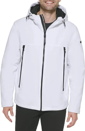 Miniatura 7 de Calvin Klein Abrigos de invierno para hombre - Chaqueta softshell con capucha forrada de sherpa