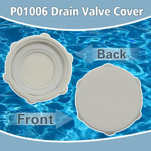 Miniatura 3 de P01006 Tapa de válvula de drenaje para piscinas Coleman sobre el suelo, válvula de repuesto blanca resistente (blanco 1 unidad)