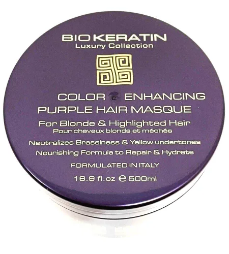Miniatura 2 de Mascarilla para el cabello morado con queratina bio 16.9 fl oz
