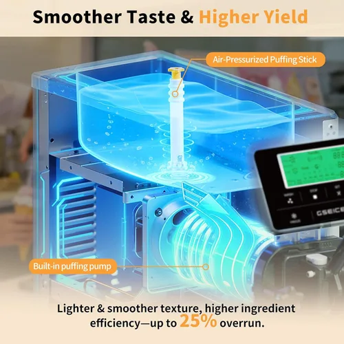 Miniatura 3 de Máquina de helados - Máquina de helado de un solo sabor de 3.5 gales/H, máquina de helado suave de 5 pulgadas con máquina de servicio suave