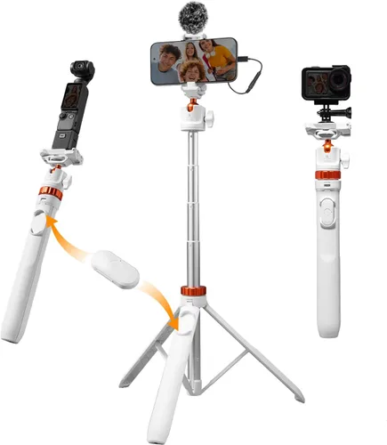 Miniatura 9 de K&F CONCEPT Palo de Selfie Trípode para Teléfono de 62 pulgadas, 2 en 1, ligero y extensible, soporte de trípode para teléfono celular con control