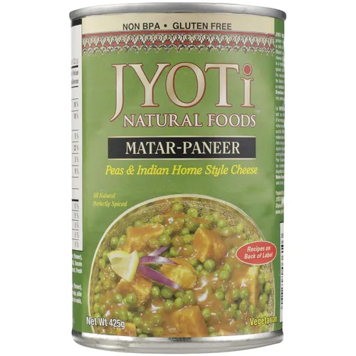 Miniatura 2 de Jyoti Matar Paneer, 12 latas de 15 oz cada una, Todo Natural, Producto de Estados Unidos, Sin gluten, Vegetariano, Sin BPA, Halal