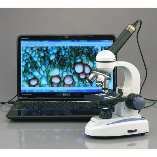 Miniatura 5 de AmScope Cámara digital con microscopio de video fijo y en vivo USB de 5.0 MP + kit de calibración