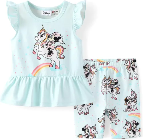 Miniatura 31 de Disney Minnie Mouse - Conjunto de sudadera con manga larga y leggings de princesa Frozen, Marvel para niñas pequeñas, 2 piezas, tallas 2-6 años