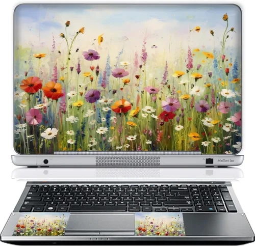 Miniatura 10 de Meffort Inc Adhesivo decorativo para laptop de hasta 12.3 pulgadas (incluye 2 muñequeras) - Nubes de galaxia