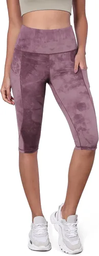 Miniatura 72 de ODODOS - Leggings capri de cintura alta para mujer con bolsillos, control de abdomen, no se transparentan, para entrenamiento atlético, running