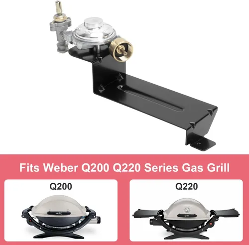 Miniatura 2 de 80476 Reemplazo del conjunto de válvula y regulador para parrillas de gas Weber Q200 Q220 Series (2003-2013), regulador de válvula de parrilla