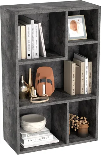 Miniatura 37 de VECELO Estantería para niños, 2 en 1 con estantes y 3 cubos de diferentes tamaños, organizador de madera para almacenamiento de juguetes para Blanco
