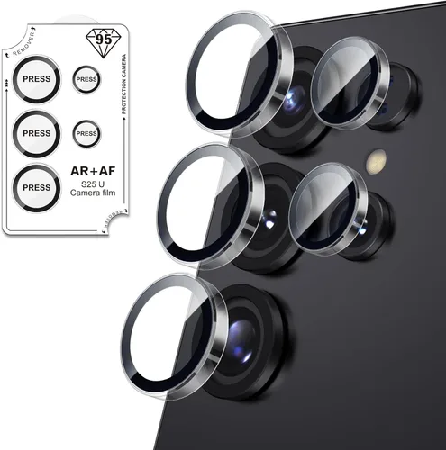 Miniatura 21 de Bling - Protector de lente de cámara para Samsung Galaxy S22 Ultra solamente, cubierta de anillo de lente de ajuste completo con película de Negro