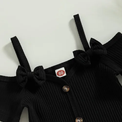 Miniatura 94 de TheFound Trajes de verano para niñas pequeñas, sin mangas, de punto acanalado, halter, pantalones cortos, ropa para recién nacidos, conjunto de 3