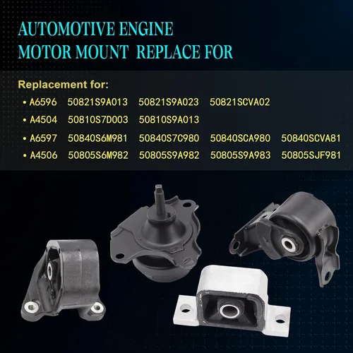 Miniatura 3 de Juego de 4 soportes de motor compatibles con CR-V 2.4L Auto 2002 2003 2004 2005 2006 para reemplazo de transmisión para A4504 A6597 A6596 A4506