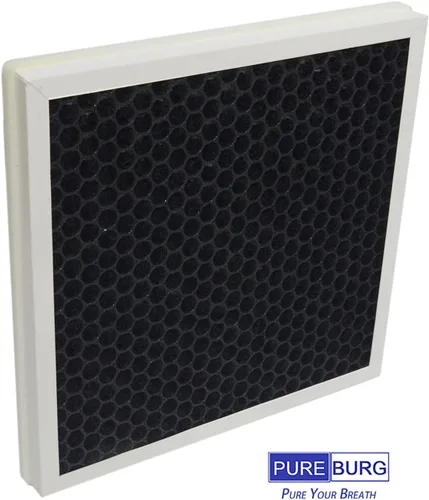 Miniatura 5 de PUREBURG Filtro HEPA de repuesto compatible con purificador de aire LAMPICK Cleaner-A6, paquete de 2 unidades H13 de carbón activado por filtración