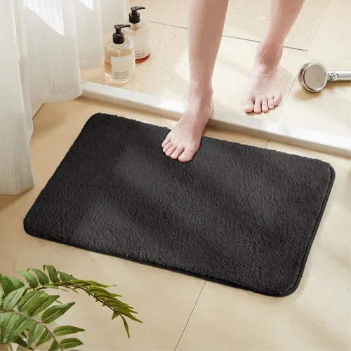 Miniatura 70 de TECHMILLY Alfombras Corredoras de Baño Super Suaves Peludas, Alfombras de Baño de Microfibra Gruesas Antideslizantes Absorbentes, Tapete de Baño