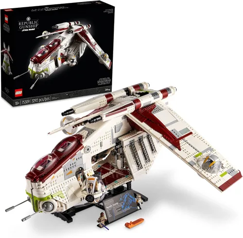 Miniatura 7 de Lego Star Wars Republic Gunship 75309 UCS Kit de modelo de exhibición para adultos para construir, serie de coleccionista definitiva, idea de regalo