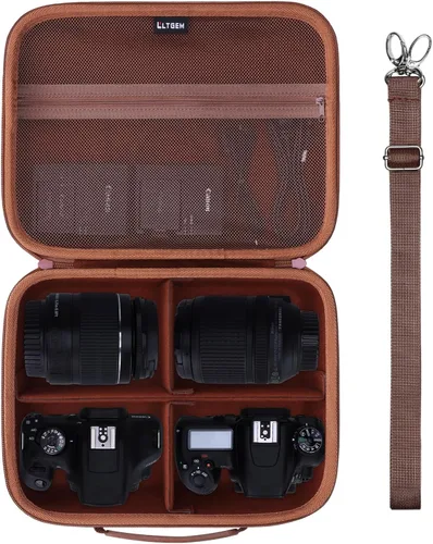 Miniatura 30 de Estuche para cámara compatible con Canon EOS Rebel T7/R50/R6 Mark II/R100/R50 V/T6/R8/R10/R5 Mark II/RP/R7/5D Mark IV/SL3/R5/T100 DSLR, lente