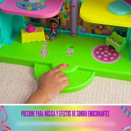 Miniatura 5 de DREAMWORKS GABBY'S DOLLHOUSE, Casa de muñecas de celebración de 14 piezas, 25 pulgadas de alto, con figuras de juguete, muebles de casa de muñecas