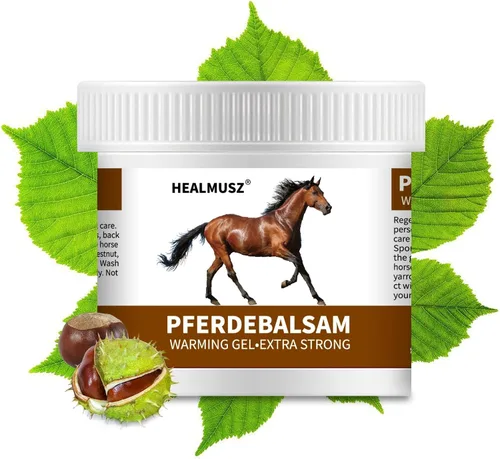 Gel de bálsamo de caballo Horse Balm, gel de masaje reconfortante extra fuerte de 8.8 onzas, con extracto de castaño de caballo y cártamo, para el