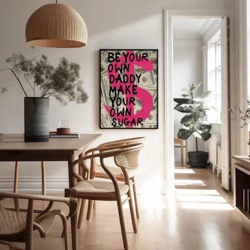 Miniatura 5 de Poster Master Be Your Own Daddy Print - Póster motivacional de dinero, graffiti y arte pop, regalo de preparación para hombres y mujeres, decoración