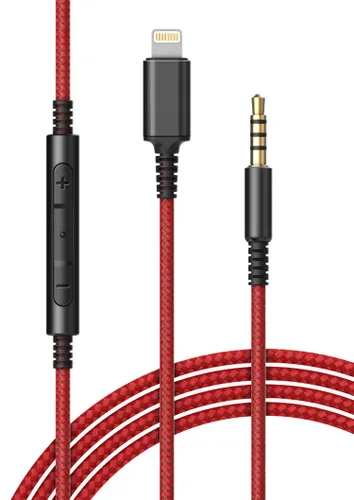 Miniatura 6 de Cable de auriculares de repuesto con conector Lightning para iPhone (0.138 in) con micrófono y control remoto de volumen