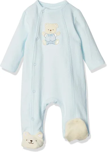 Little Me Ropa para bebé niño de 100% Algodón sin etiquetas que pican, mameluco con pies para dormir, de prematuro a 9 meses