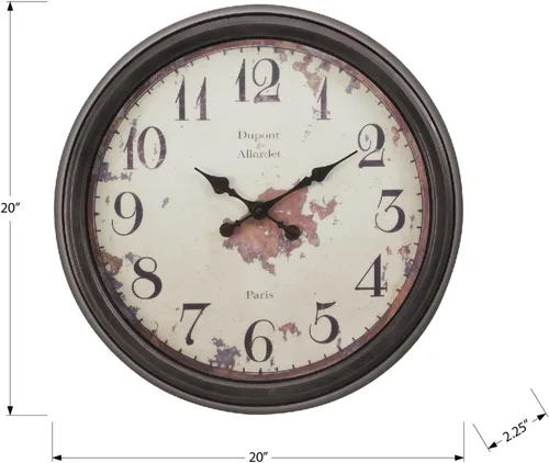 Miniatura 3 de Monarch Specialties I 9042 Relojes, 20" redondo, reloj de pared, marrón, de transición