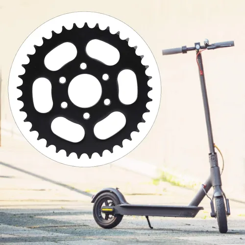Miniatura 8 de Keenso Piñón trasero 37T, 428 37 diente piñón trasero de acero de alta resistencia de la rueda dentada trasera para la vespa eléctrica