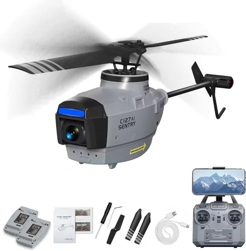 Miniatura 14 de RC ERA C127AI Helicóptero RC para Adultos, Hormiga Negra de 4 Canales con Motores Sin Escobillas de Control Remoto, Vehículo Aéreo No Tripulado