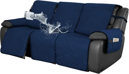 Miniatura 15 de Easy-Going Funda impermeable para sillón reclinable de gran tamaño con bolsillo, 1 funda de sofá reversible para sillón reclinable, protector