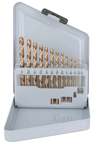 Miniatura 8 de Juego de brocas de cobalto de 115 piezas, juego de brocas de acero de alta velocidad M35 para metal endurecido, acero inoxidable, hierro fundido