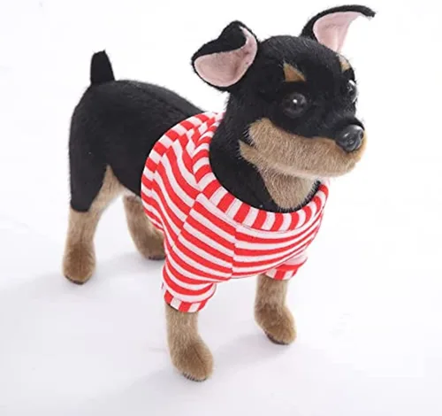 Miniatura 3 de CU-MATE Perro de peluche Chihuahua de 12 pulgadas, juguete realista de cachorro sentado con falda (regalo de presente)