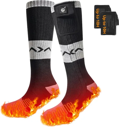 Miniatura 9 de DAY WOLF Electric Heated Socks for Men Women with 3 Heat Levels Up to 10 Hours Rechargeable Battery Powered Warm Socks 2 * 2200mAh Thermal Socks