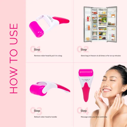 Miniatura 7 de Elizabeth Mott Rodillo de hielo para rostro y ojos, masajeador facial refrescante para reducir la hinchazón, bolsas debajo de los ojos