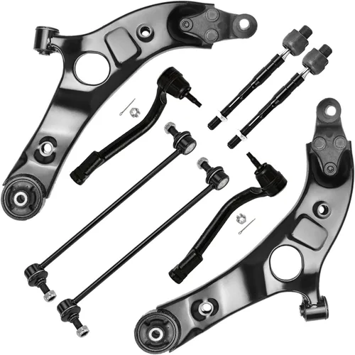 Miniatura 370 de Detroit Axle - Kit de brazos de control de extremo delantero de 8 piezas para Dodge Dakota 00-04, Durango 00-03, 4 brazos de control superior e