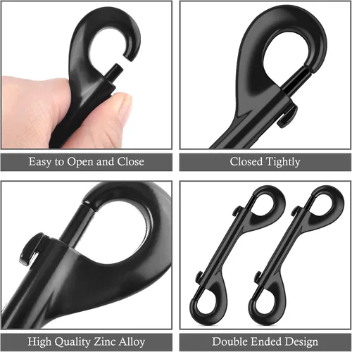 Miniatura 6 de ERKOON Ganchos extra grandes de 4-7/10 pulgadas de doble extremo, capacidad de carga de 220 libras, clips de aleación de zinc de doble cara