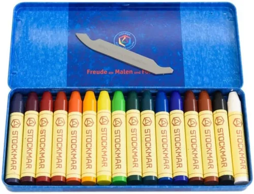 Miniatura 8 de Stockmar Juego de 16 crayones de cera de abejas, no tóxicos, crayones gigantes, crayones de cera de abeja para niños pequeños, niños - Waldorf