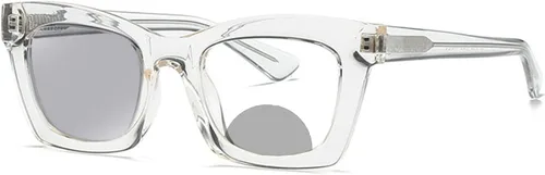 Miniatura 11 de Gafas de lectura bifocales cuadradas fotocrómicas de transición al aire libre para mujeres hombres computadora presbípicos lectores gafas de sol