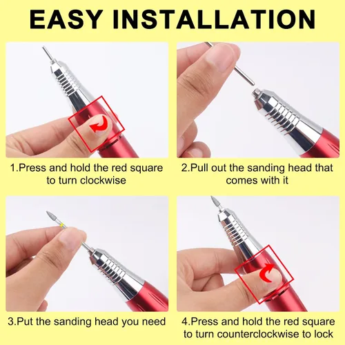 Miniatura 5 de Broca de uñas rusa para manicura, broca pulidora de uñas natural para quitar cutículas, diseño de arte de uñas, manicura, pedicura, uso profesional