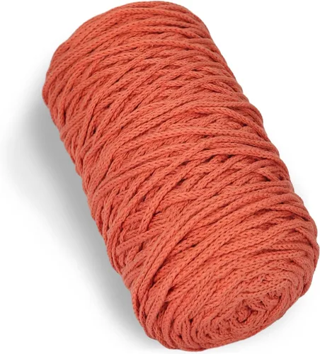 Miniatura 16 de 200g de hilo de algodón hueco tejido a crochet, hilo redondo de tela para bolso de mano de bricolaje, canasta, cojín, bolsa de crochet (Azul Aqua)