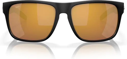 Miniatura 9 de Costa Man - Gafas de sol con montura negra mate, lentes de espejo verde, 2.323 in