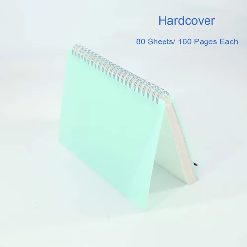 Miniatura 3 de Paquete de 3 cuadernos de gráficos en espiral A5 con papel grueso de 120 gsm, cuaderno de espiral con tapa dura de plástico y cierre de banda