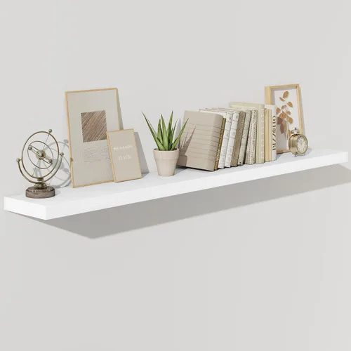 Miniatura 24 de Fun Memories Estantes flotantes – Estante de pared de 9.3 pulgadas de profundidad para decoración y almacenamiento – Estantería de exhibición
